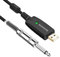 HOSONGIN USB Guitar Cable - USB Interface Male to 6.35mm 1/4 TS Mono Electric Guitar Converter Cable (10 Ft, Black)