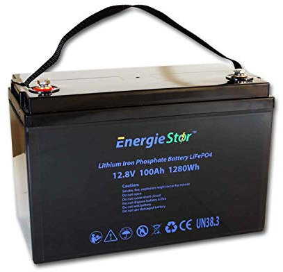 LOWENERGIE 100Ah, 1280Wh LiFePo4 Battery 12.8V Lithium-Ion Iron Phosphate 12V Leisure Solar Caravan (Battery Only)