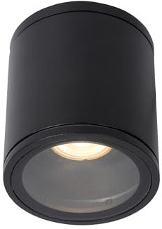 LUCIDE AVEN - Deckenstrahler Badezimmer - Ø 9 cm - 1xGU10 - IP65 - Schwarz