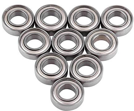 Kugellager 688zz, 10 Stück Mini Metallkugellager, Double Shielded Rillenkugellager, Metall Doppelflansch Flanschlager 8x16x5mm