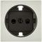 CABLEPELADO Tapa para base enchufe Schuko Simon 82 | Tapa con dispositivo de seguridad para la base de enchufe schuko | 82041-33 | 55x55 mm | 1 elemento | Acabado Aluminio | Simon 82