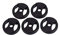 Alnicov Adaptador de 45 RPM para tocadiscos universal de vinilo de 7 , paquete de 5 (negro)