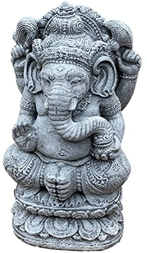 Stone and Style Steinfigur Ganesha 12,1 kg frostfest Steinguss massiv