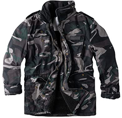 Surplus Raw Vintage Paratrooper Jacke, blackcamo, S