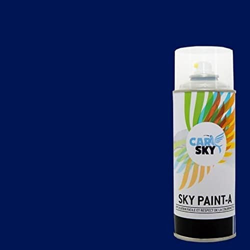 CARSKY Bombe peinture carrosserie compatible avec Yamaha Moto Deep Purplish Blue DPBMC et vernis brillant