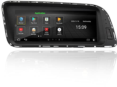 MOOKAKA Android 10 Autoradio 2 din GPS Navigation für Audi Q5 2009-2017 Multimedia Player Auto Stereo Receiver 8.8 Zoll Kopfeinheit mit Carplay Bluetooth WiFi RDS HD1080P (8+64GB,8 Kern)