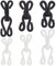 GORGECRAFT 48 Sets Große Verdeckte Nähhaken Und Ösenverschlüsse Haken Und Ösenverschluss Für Pelzmantel Jacke Cape Stola Armband Schmuck Bücher DIY-Näharbeiten Stoffclip 3 Größen (Schwarz + Weiß)
