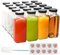 WERTIOO Glasflasche 350 ml Saftflaschen 20 Stück, Smoothie Flasche Gläser mit PP-Deckelm, Glasflaschen zum Befüllen Spülmaschinen Kühlschranksicher für Saftpressen Konservierung