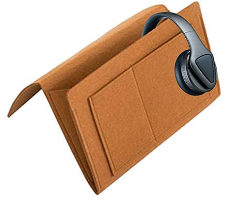 Betttasche - Couch Caddie für Wohnzimmer,Etagenbett Veranstalter am Bettrand, Aufbewahrungstasche aus Decke, Halter für Zeitschriftenbücher für Couchtische in der Heimschule Hepvet