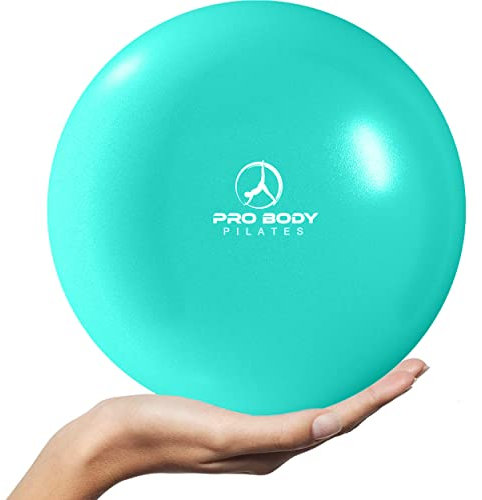 ProBody Pilates Ball 22,9 cm – kleiner Gymnastikball für zwischen Knien oder Barre, Rumpf, Bauchmuskeltraining, Yoga und Physiotherapie, Stabilitätsball (Türkis)