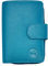 LOLUNA® Porte-Monnaie Cuir Fermeture hermétique, Portefeuille, Compagnon, spacieux et Fonctionnel pour Ranger 9 Cartes, Billets, Monnaie, identité et permis - Turquoise