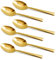 CAMRI Gold Dessert Spoons, Stainless Steel Table Spoons Set of 6, Dinner Spoons with Gold Mirror Finish,18cm / 7 in (C37 G - 6 Pcs)