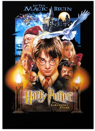 Displate Offiziell Harry Potter MetallPoster Magnetische Befestigung Inklusive Lizenziert Bilder Hochwertiges Poster Sorcerer's Stone Movie Posters - Let the magic begin! 45 cm x 32 cm