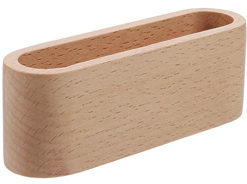 Wooden World - Porte-cartes de bureau en bois élégant minimaliste