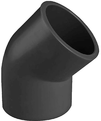 MegaHaustechnik Klebefitting aus Kunststoff PVC, Winkel 45 Grad, 40mm | Für Rohr-Außendurchmesser 40mm, zum Verkleben, Trinkwasser geeignet, Druck 16 Bar