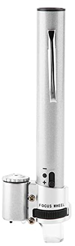 Syrisora ​​100X Mini-LED-Lupe Mikroskop Juwelierlupe Lupentasche