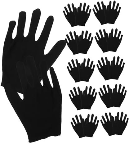 TOVINANNA 12 Paare Inspektionshandschuhe Handschuheinlagen Feuchtigkeitsspendende Handschuhe Schlafhandschuhe Für Damen Baumwollhandschuhe Für Trockene Hände Medizinisch Beschichtung Arbeit