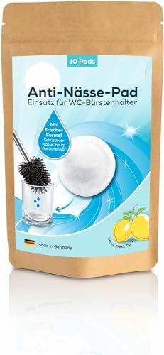 30x WC-Bürsten Pads,Reichen für ca. 30 Wochen Hygiene im Bad | Das Pad,das Sich um Abtropfendes Wasser der WC-Bürste kümmert | Hält den Bürsten-Behälter hygienisch Frisch
