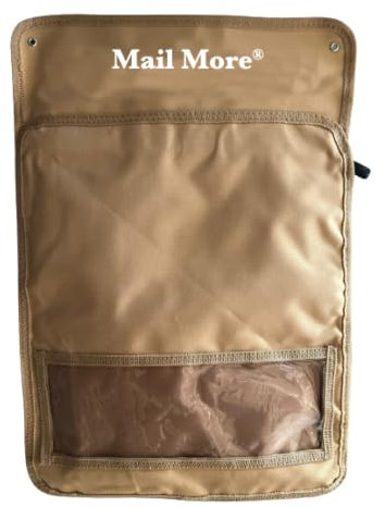 MAIL MORE® Letter Catcher for Front Door, Mail Cage, Letterbox Catcher, Door Box, Mail Letter Cage (LIGHT BROWN)