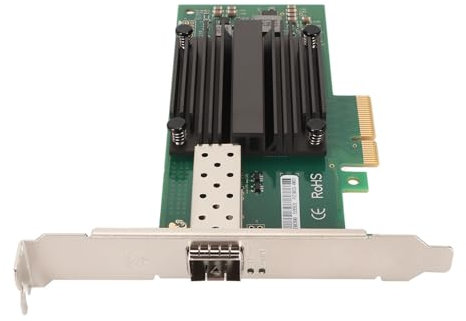 Adaptador de Red PCI Express de 10 Gigabits, Adaptador de Servidor Ethernet PCIe X4 para PC Portátil de Escritorio, Tarjeta de Servidor de Fibra óptica de Puerto único PCIEX4 de
