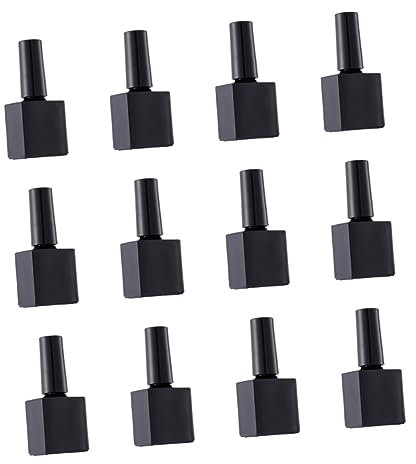 12 Stück 10ml Leere Nagellackfläschchen aus Glas mit Pinsel