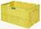 METRO Professional Eurobox, PP, 60 x 40 x 32 cm, 59 L, 20 kg, klappbar, mit Handgriff, gelb
