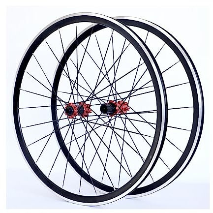 ZFF 700C Rennrad Laufradsatz Höhe 30mm Scheibenbremse Steckachse Aluminium-Legierung Doppelwandige Felge Vorder- Und Hinterrad 8/9/10/11-Gang-Kassette 24 Löcher