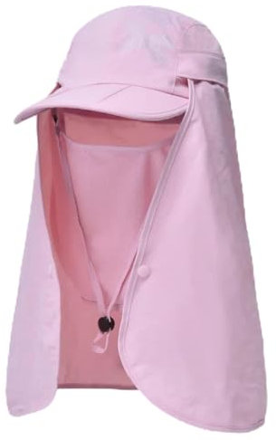 WUFANGBU Bucket Hat Hut Damen Herren Mütze Baseball Kappe Abnehmbare Schal-Sets Für Outdoor-Männer Schnell Trocknender Bergsteiger Hut Sonnencreme Sonnencreme 58-62Cm Dreifach Spink