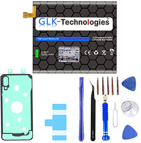 High Power Ersatzakku kompatibel mit Samsung Galaxy A40 (A405F) | Original GLK-Technologies Battery | EB-BA405ABE accu | 3250mAh Akku | inkl. Werkzeug