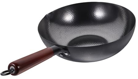 COLLBATH Olla De Forjado A Mano Suministro De Cocina Sartenes Estufa De Gas Wok Parrilla Sartén Wok Sartén Wok Sartén Wok Para Estufa De Gas Cocina Utensilios De Cocina