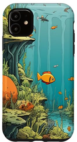 Hülle für iPhone 11 Aquatic Chronicles: Reise in ein lebendiges Unterwasserreich