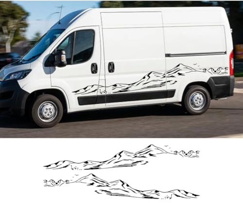 Mountain Styling Autotür-Seitenaufkleber Wohnmobil-Grafikdekoraufkleber, für FIAT Ducato, für Peugeot Boxer, für Citroen Jumper Wohnmobil
