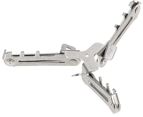 Gogogmee Folding Metal Outdoor Gas Canister Stand Bracket Portable Camping Tank Holder Tripod Stabilization Rack for Picnic and Hiking