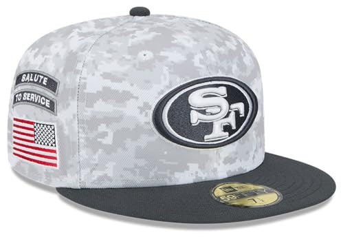 New Era Herren Arctic Camo/Graphite San Francisco 49ers 2024 Salute to Service 59FIFTY Fitted Hat