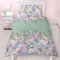 HOMHOMHA Floral Single Duvet Cover Set for Adults Luxury Aesthetic Microfibre Green Bedding 135x200 cm with 1 Pillowcase 50 x75 cm Bed sets