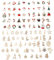 Operitacx 100 Stück Weihnachtliche Diy-accessoires Goldanhänger Halskette Zierlich Reize Geschichtet Weihnachtsdeko Kettenanhänger Anhänger Zum Thema Weihnachten Legierung (eisen)
