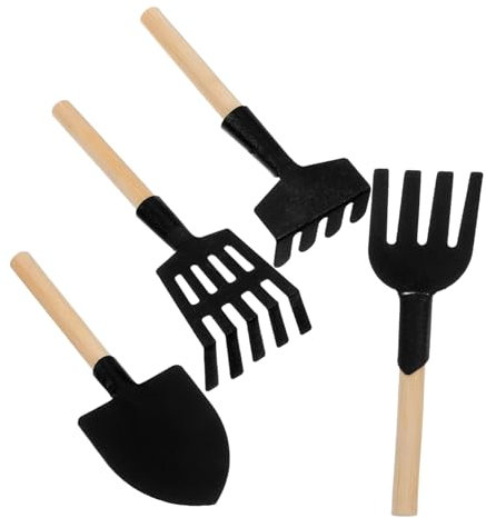 ibasenice 4pezzi Rake e Shovel Giocattoli Per Accessori Per Miniature Case Decorazioni Per e