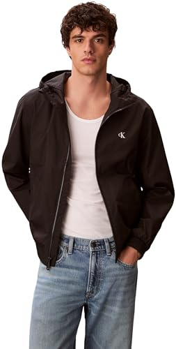 Calvin Klein Herren Ls Hooded Nylon Harrington Jkt Lv04rf521g Jacken