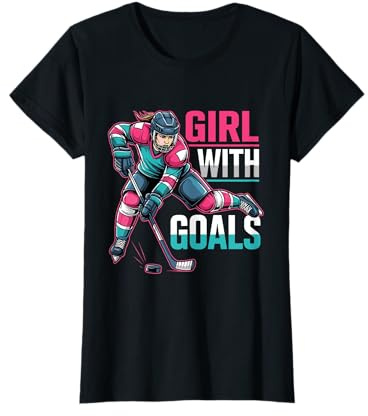 Girl with Goals Hockey Woman T-Shirt