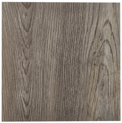 INMOZATA 10pcs Peel and Stick Floor Tiles 12 x 12 inches Vinyl Flooring Wood Effect Self Adhesive Floor Tile Waterproof Stick on Floor Tiles for Bathroom Kitchen Living Room(Brown Wood Grain)
