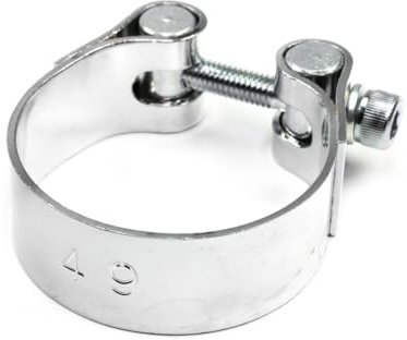 Auspuff Schelle 49 mm Chrom EAN: 4043981108064 für Honda Kawasaki Suzuki Yamaha
