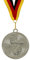 pokalspezialist 10 Stück 7 cm extra große Medaille Fußball Silber inklusive Band