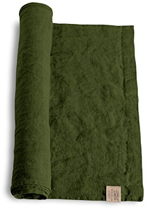 Lovely Tischläufer Leinen Jeep Green 47 x 150 cm