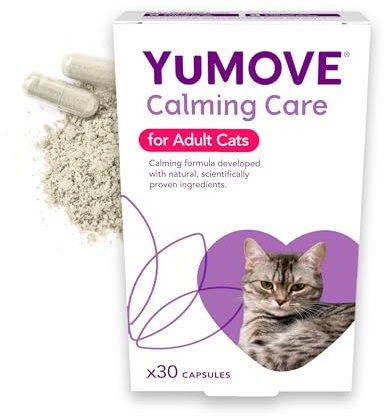 YuMOVE Calming Care Cats Tasty Treats Supplements, Anxiety Relief Calming Tablets for Cats who are Stressed or Nervous, Adult Cat, 30 Capsules