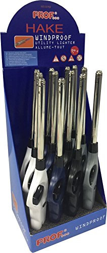 12 x Stabfeuerzeug mit Jet Flamme im Display