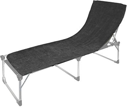 Floringo 2er Pack Schonbezug für Sonnenliege Gartenliege 70x200 Twin-Star 95° waschbar-Schiefer