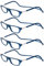 TBOC Pack: Lesebrille Lesehilfe für Herren Damen - [Pack 4 Einheiten] Dioptrien +3.50 Blau Fassung Stärke PC Handy Faltbar Frau Mann Magnetverschluss Clip Alterssichtigkeit Presbyopie