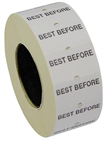 Gato CT1 Preisauszeichneretiketten, 22 mm x 12 mm, Weiß, vorgedruckt, 10 Rollen, 10.000 Etiketten