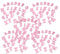 Healifty 100pcs Wooden Alphabet Letters Decorative Pink Wooden Letters for DIY Craft Kids Learning Toy