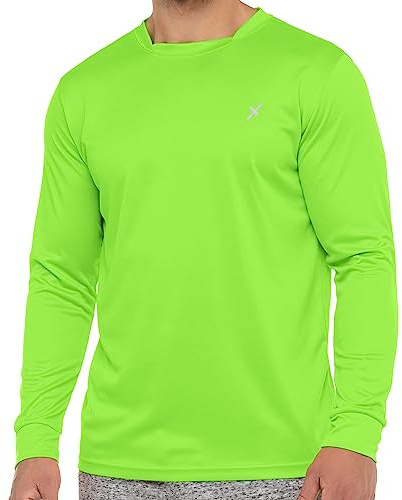 CFLEX Herren Fitness Shirt Langarm, Sporthemd Longsleeve, Quickdry Piqué
